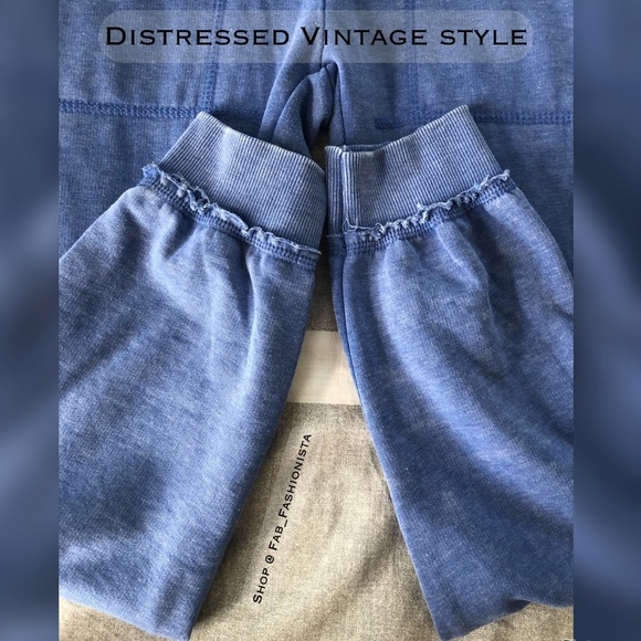 Fleece lined distressed vintage style jogger sweats - Picture 12 of 17